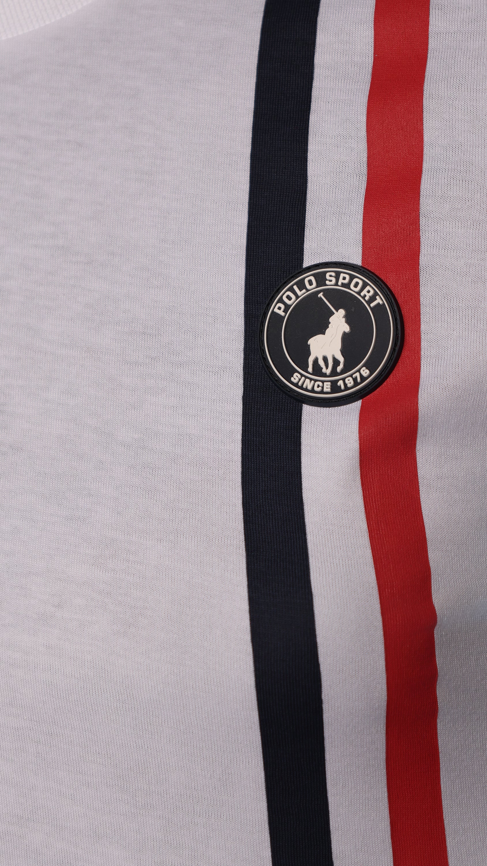 Polo  T-Shirt Sport Stripe White